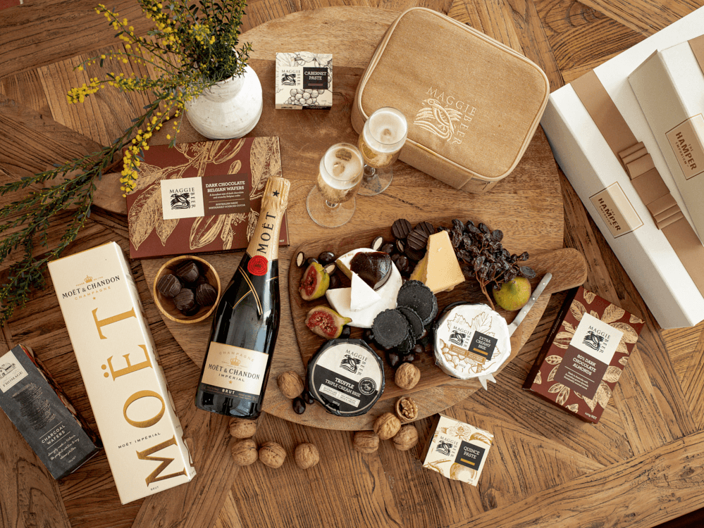 Luxury Cheese & Chocolate Hamper with Moët | The Hamper Emporium