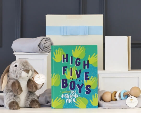 Sweet Bambino Boy Hamper High Five to the Boys